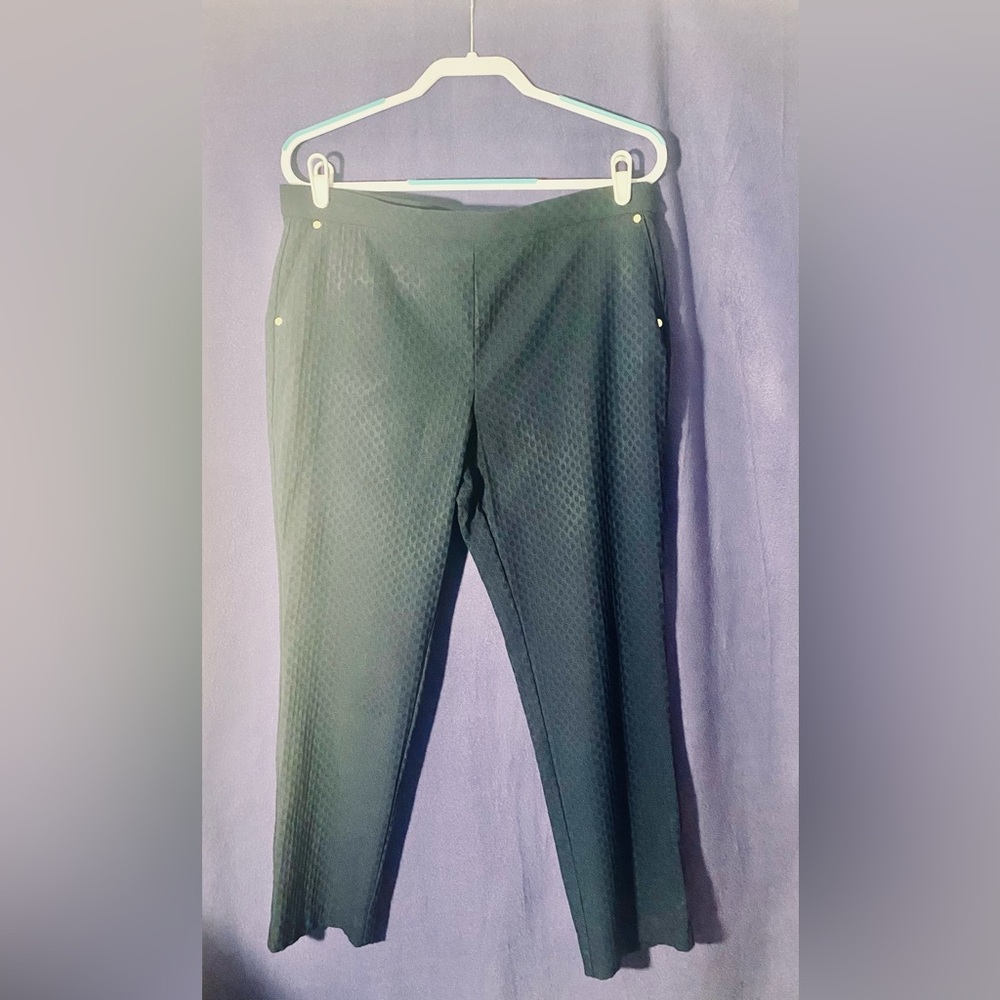 Textured Navy Blue Pants